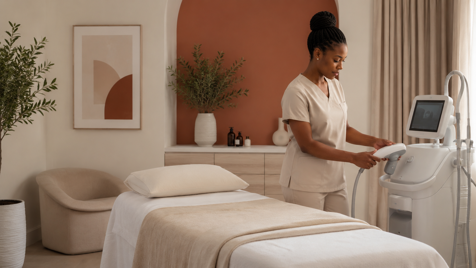 Slimming clinic treatment room